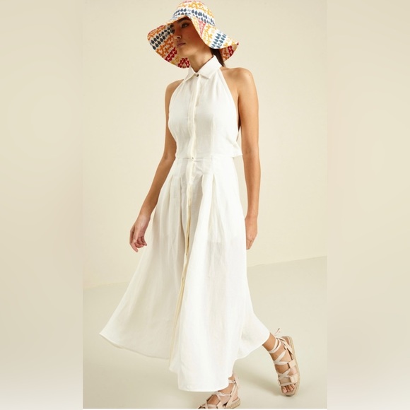 MAXMARA Label-cut Printed Logo Sun Hat Size:57 S/M Spring /Summer - Picture 4 of 12